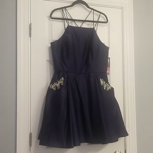 NWT Blondie Nites Juniors' Strappy Pocket Dress